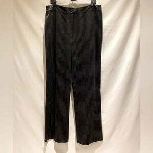 Armani Collezioni Wide-Leg Pinstripe Pants, Size 14, NWT